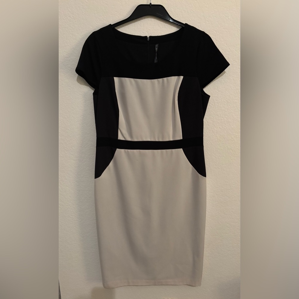 Andrew Marc Black and Cream Dress